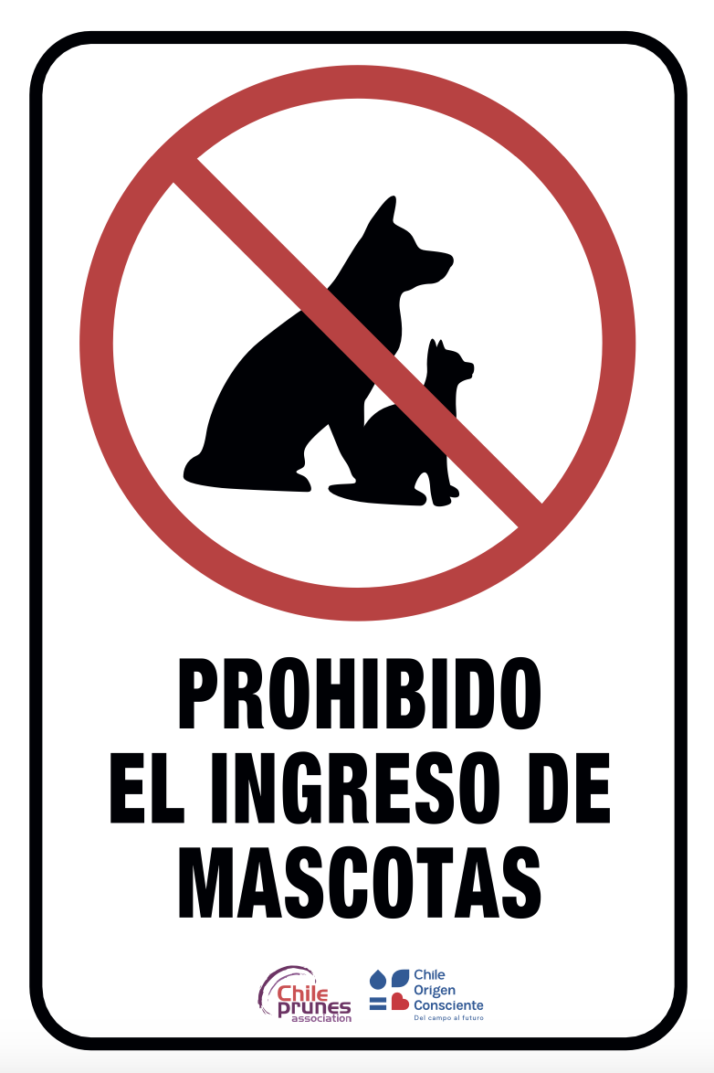 Señalética: Prohibido el ingreso de mascotas